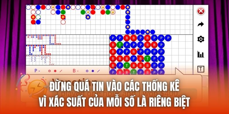 Đừng quá tin vào các thống kê vì xác suất của mỗi số là riêng biệt